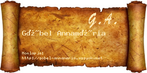 Göbel Annamária névjegykártya